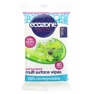 Ecozone Multi Surface Wipes - Anti Bac - 40 wipes