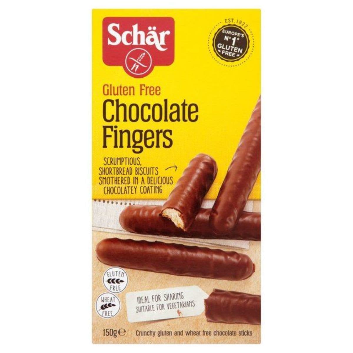 Schar Chocolate Fingers 150g