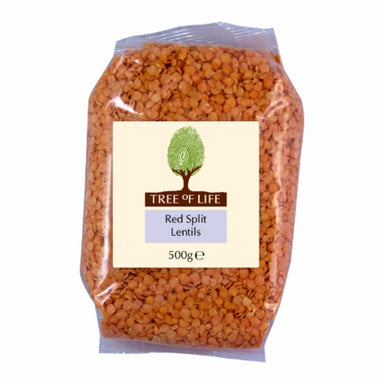 Tree of Life Split Red Lentils 500g