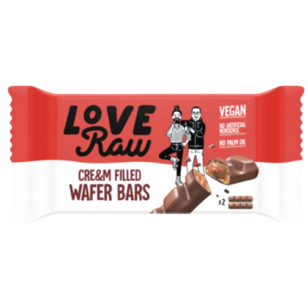 Love Raw Vegan Cream Filled Wafer Bar - 43g - SoulBia